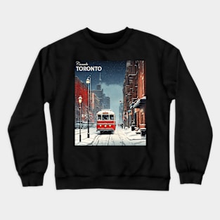 Toronto Canada Starry Night Vintage Poster Tourism Crewneck Sweatshirt